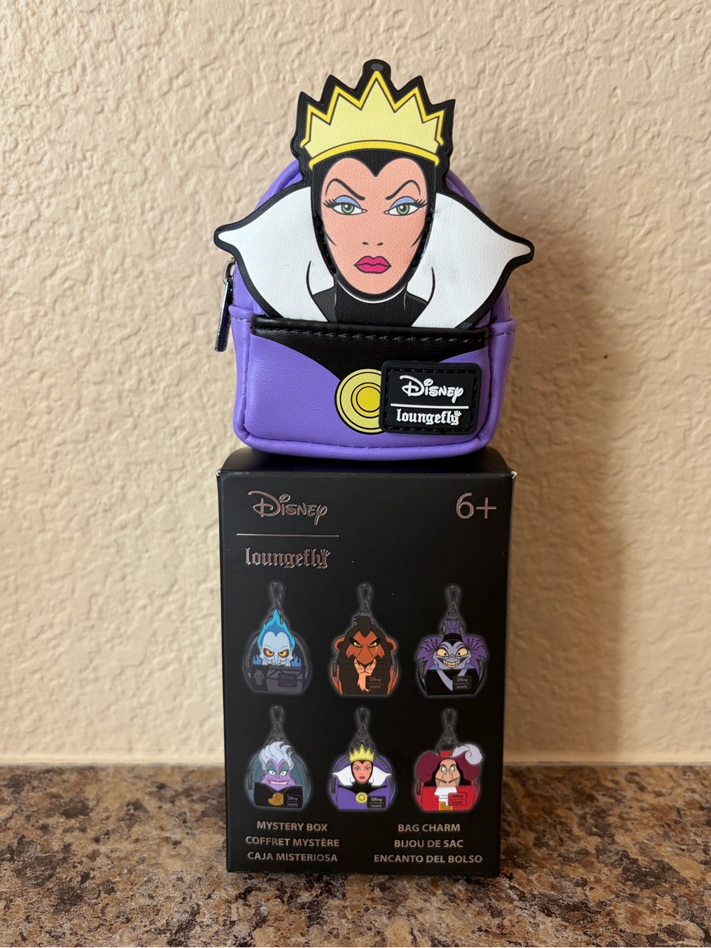 💜Loungefly Disney Villains Evil Queen Mystery Mini Backpack Bag Charm